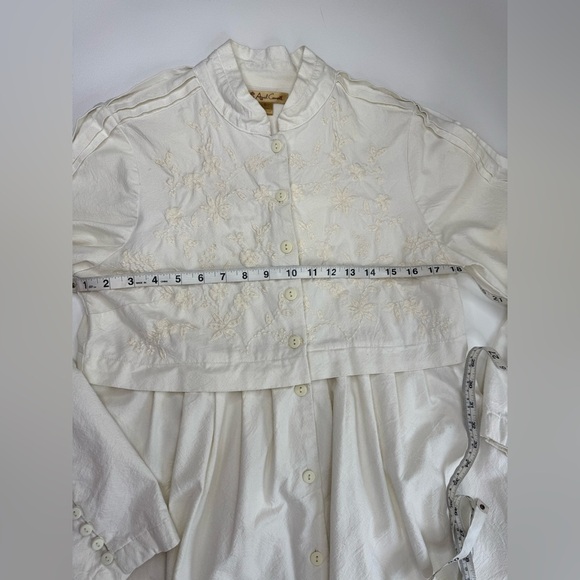 April Cornell Embroidered Indian Cotton Long Sleeve Dress Womens Small - Picture 6 of 15